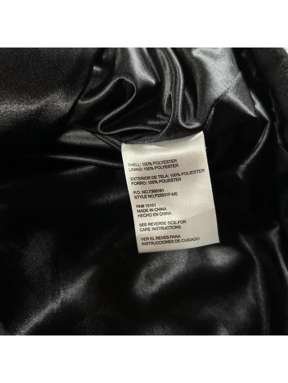 PINK ENVELOPE Macys Womens Double Breast Peacoat Jacket Medium Black - Picture 6 of 6